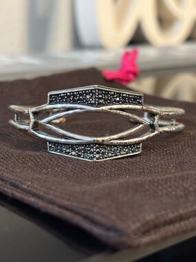 Lucky Brand Silver-Tone Openwork Cuff Bracelet